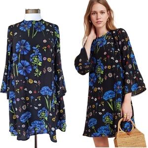 ANTHROPOLOGIE MAEVE Lucinda Silk Floral Dress Size Small